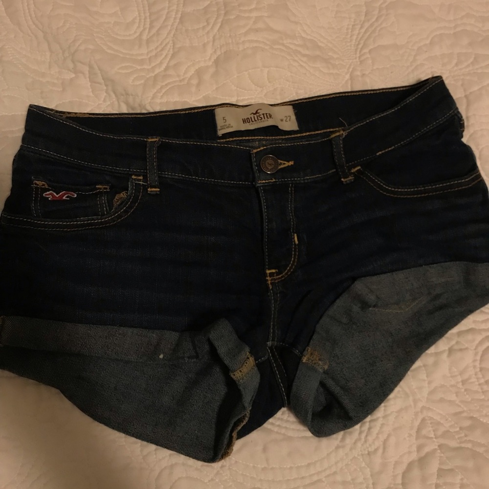 Dark denim Hollister shorts